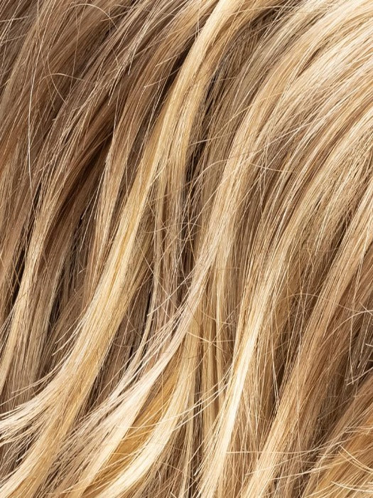 CARAMEL ROOTED 20.14.26 | Light Strawberry Blonde and Medium Ash Blonde with Light Golden Blonde Blend and Shaded Roots