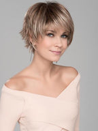 SKY by ELLEN WILLE in DARK SAND ROOTED 12.22.27 | Lightest Brown with Light Neutral Blonde and Dark Strawberry Blonde Blend with Shaded Roots