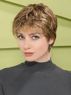 BERLIN by ELLEN WILLE in BERNSTEIN MULTI SHADED 12.26.27 | Lightest Brown, Light Golden Blonde, and Dark Strawberry Blonde Blend with Shaded Roots