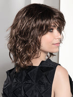 PERLA by Ellen Wille in TOFFEE BROWN SHADED 830.27 | Medium Brown, Light Auburn, Dark Strawberry Blonde, and Light Ash Blonde Blend with dark shaded roots