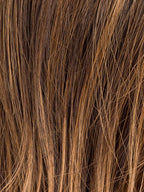 HAZELNUT LIGHTED 8.9.27 | Medium Brown and Medium Warm Brown with Dark Strawberry Blonde Blend with Highlights Throughout and Concentrated in the Front with Shaded Roots