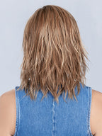 FLOW by Ellen Wille in LIGHT BERNSTEIN ROOTED 12.26.27 | Lightest Brown, Light Golden Blonde, and Dark Strawberry Blonde Blend with Shaded Roots