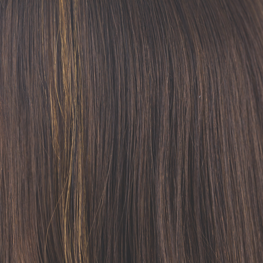 Kahlua Blast  -  A cool toned brown that has a Dark Chocolate-base. This color has a lively yellow golden streak on the front, making it a statement color for daily wear.