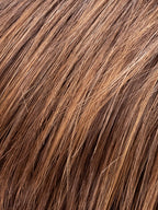 CHOCOLATE ROOTED 830.27.6 | Medium and Dark Brown with Light Auburn and Dark Strawberry Blonde Blend with Shaded Roots