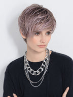 LINK MONO PART by Ellen Wille in LAVENDER ROOTED | Pearl Platinum and Medium Brown Base Blended with soft Lavender and Shaded Roots