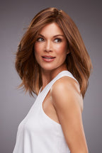 Margot brunette wig side