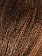 DARK CHOCOLATE LIGHTED 4.33.31 | Darkest Brown and Dark Auburn with Light Reddish Auburn Blend with Highlights Throughout and Concentrated in the Front