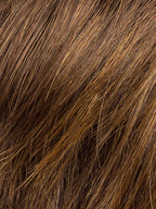 CHOCOLATE LIGHTED 830.9.31 | Medium Brown with Light Auburn and Medium Warm Brown Blended with Light Reddish Auburn with Highlights Throughout and Concentrated in the Front