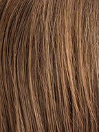 CHOCOLATE LIGHTED 830.6.27 | Dark and Medium Brown Blended with Light Auburn Brown and Dark Strawberry Blonde with Highlights Throughout and Concentrated in the Front with Shaded Roots
