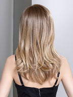 SAVELLI by ELLEN WILLE in BERNSTEIN MULTI TIPPED 12.27.26 | Medium Brown and Lightest Brown with Dark Strawberry Blonde and Light Honey Blonde Blend and Lighter Tipped Ends