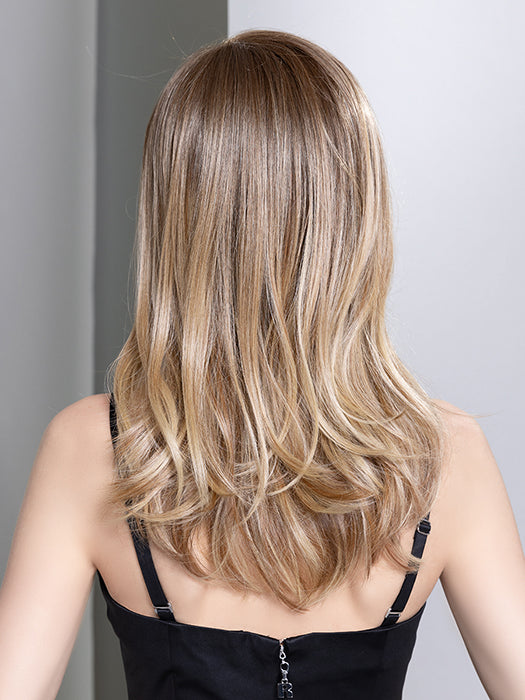 SAVELLI by ELLEN WILLE in BERNSTEIN MULTI TIPPED 12.27.26 | Medium Brown and Lightest Brown with Dark Strawberry Blonde and Light Honey Blonde Blend and Lighter Tipped Ends