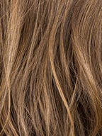 MOCCA LIGHTED 830.9.16 | Medium Brown Blended with Light Auburn, Medium Warm Brown and Medium Blonde Blend with Highlights Throughout and Concentrated in the Front