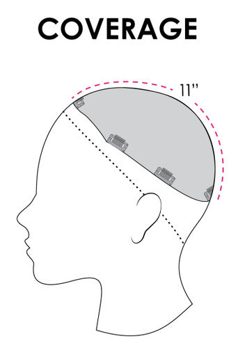 Top Full 12" hair topper placement