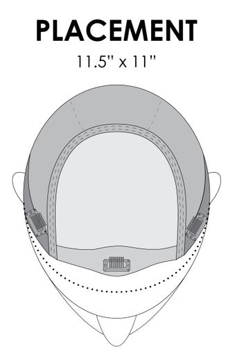 Top Full 12" hair topper placement