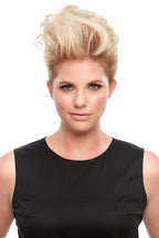 After Top This 12" blonde human hair topper