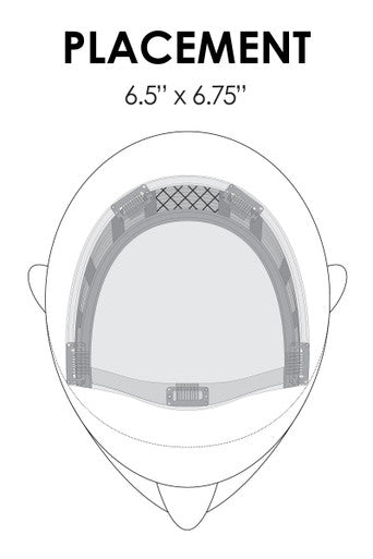 Top Crown synthetic hair topper placement