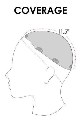 Top Full 12" human hair topper placement
