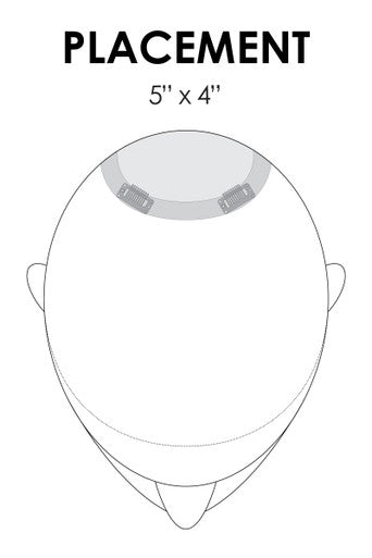 Top This 16" hair topper placement