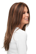 Zara brunette wig side